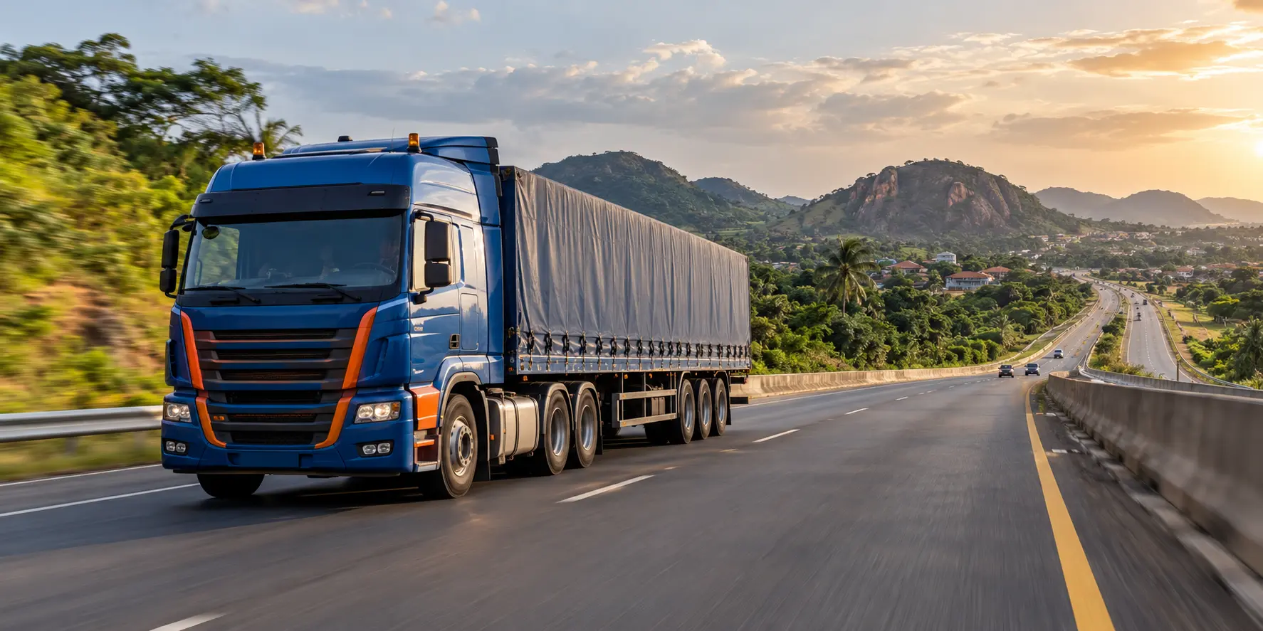 AxisHaul truck travelling on a Nigerian interstate route