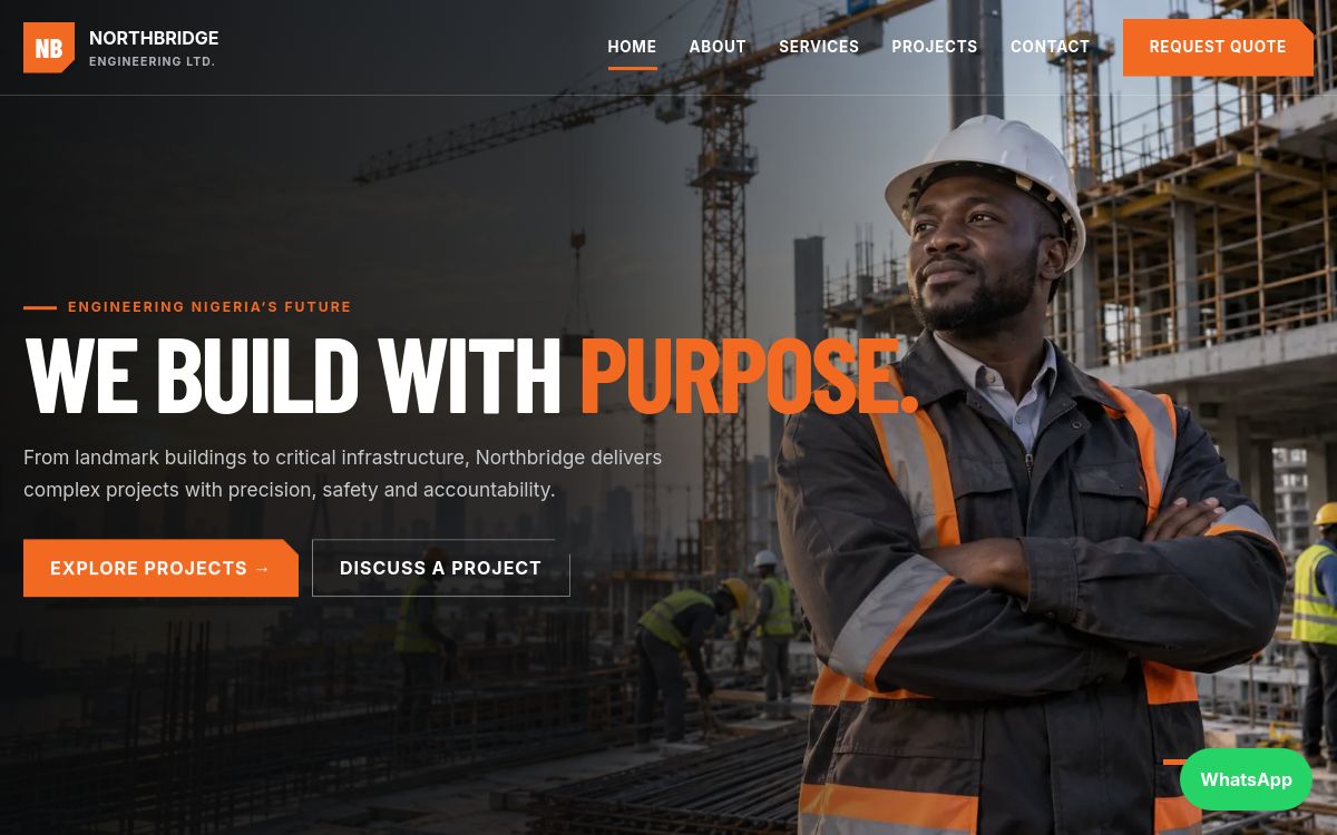 Northbridge Engineering website homepage